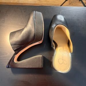 Jessica Simpson platform mules